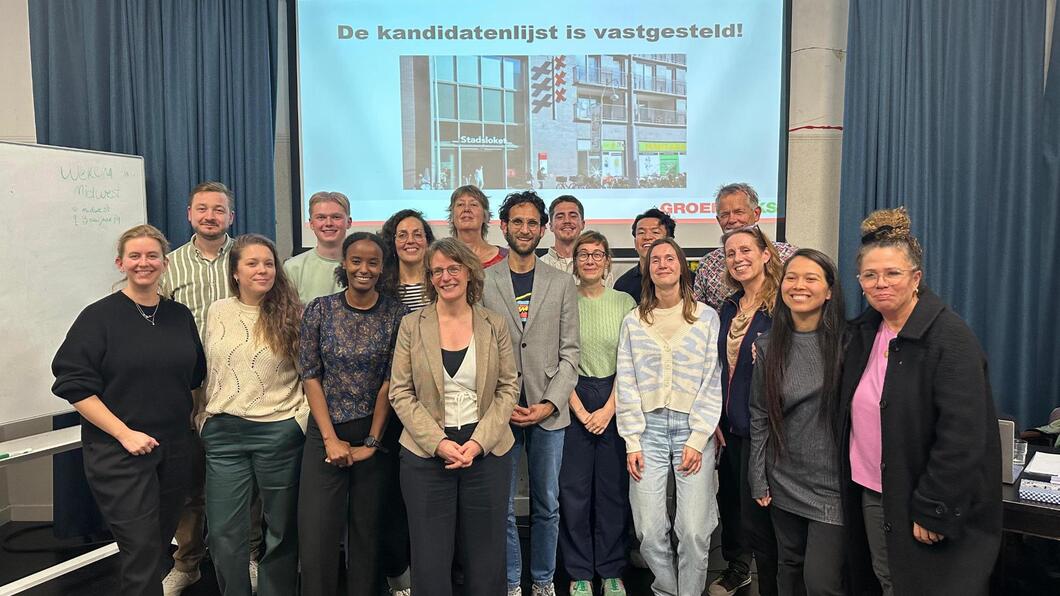 Groepsfoto van de kandidaten op de kandidatenlijst